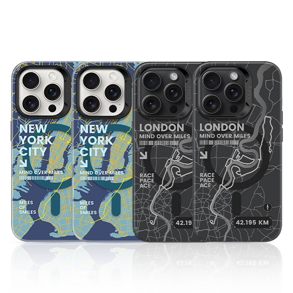 Apple iPhone 15 Pro Kılıf M-safe Şarj Özellikli Benks City Serisi Kapak Siyah-Turuncu