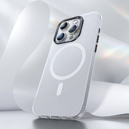 Apple iPhone 15 Pro Kılıf M-safe Şarj Özellikli Benks Lucid Armor Kapak Gri