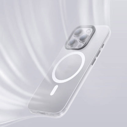 Apple iPhone 15 Pro Kılıf M-safe Şarj Özellikli Benks Lucid Armor Kapak Gri