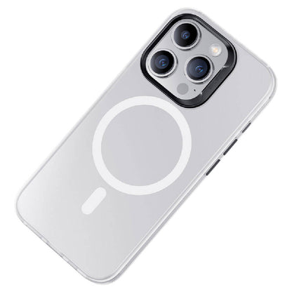 Apple iPhone 15 Pro Kılıf M-safe Şarj Özellikli Benks Lucid Armor Kapak Beyaz