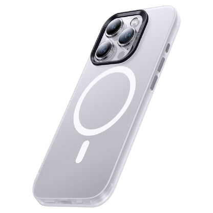 Apple iPhone 15 Pro Kılıf M-safe Şarj Özellikli Benks Lucid Armor Kapak Beyaz