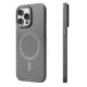 Apple iPhone 15 Pro Kılıf M-safe Şarj Özellikli Çizilmeye ve Aşınmaya Dayanıklı Youngkit Velvet Serisi Kapak Gri