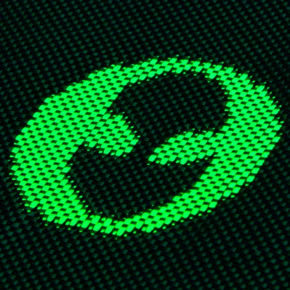 Apple iPhone 15 Pro Kılıf M-safe Şarj Özellikli Lumintex Teknolojili Fosforlu Aramid Fiber Pitaka Tactile Woven Aries Serisi Kapak Siyah-Mavi