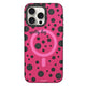 Apple iPhone 15 Pro Kılıf M-safe Şarj Özellikli Polka Dot Desenli Youngkit Spots Serisi Kapak Pembe