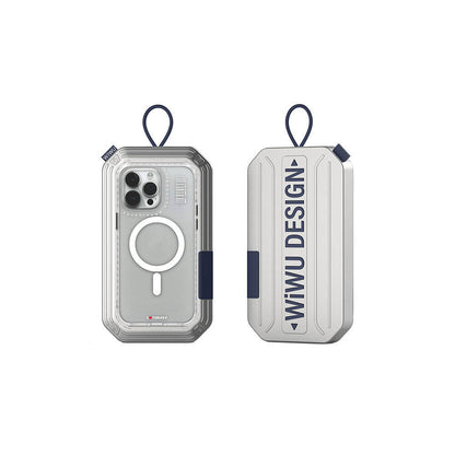 Apple iPhone 15 Pro Kılıf M-safe Şarj Özellikli Şeffaf Transparan Wiwu Turkey D Serisi Kapak Renksiz