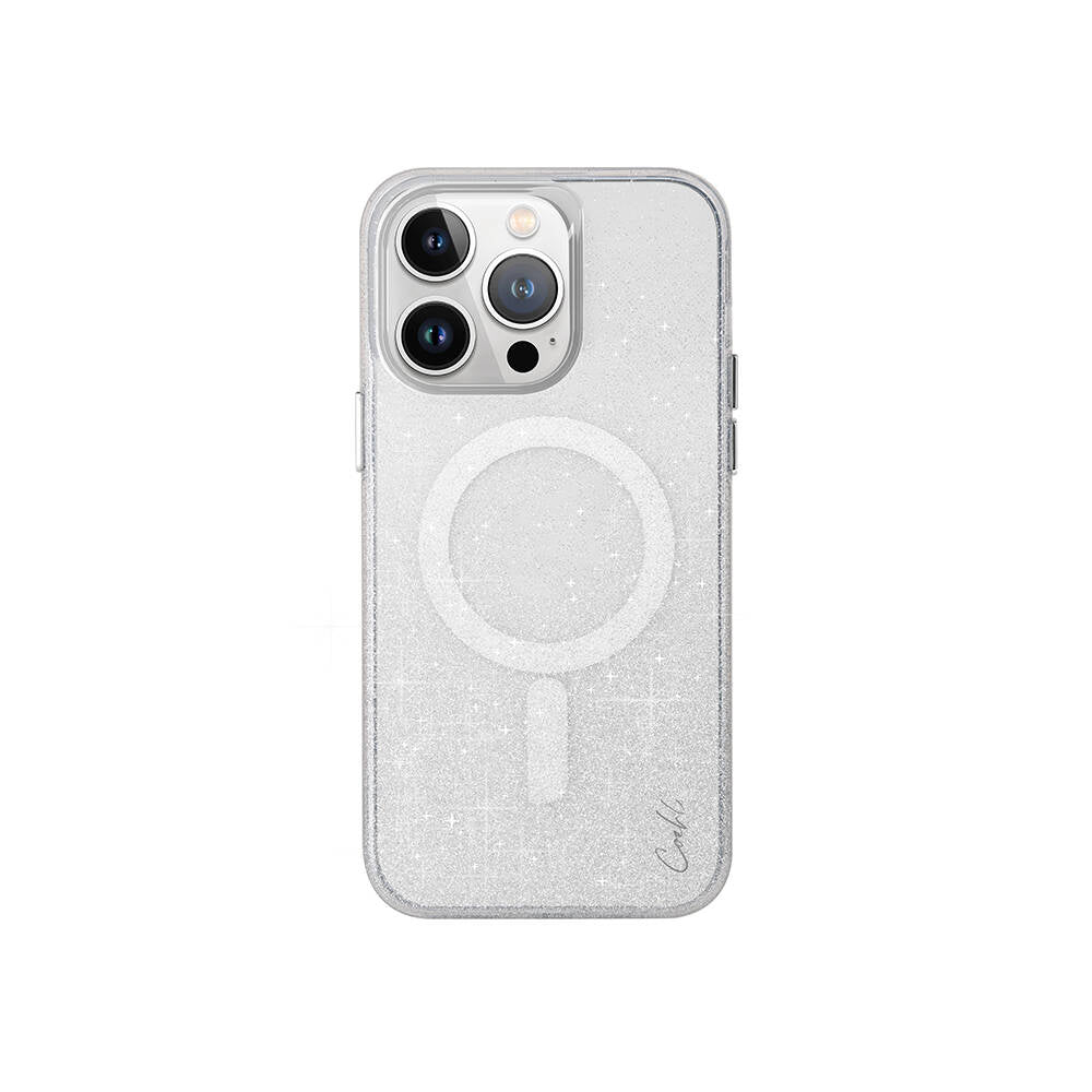 Apple iPhone 15 Pro Kılıf M-safe Şarj Özellikli Simli Arka Yüzey Coehl Lumino Kapak