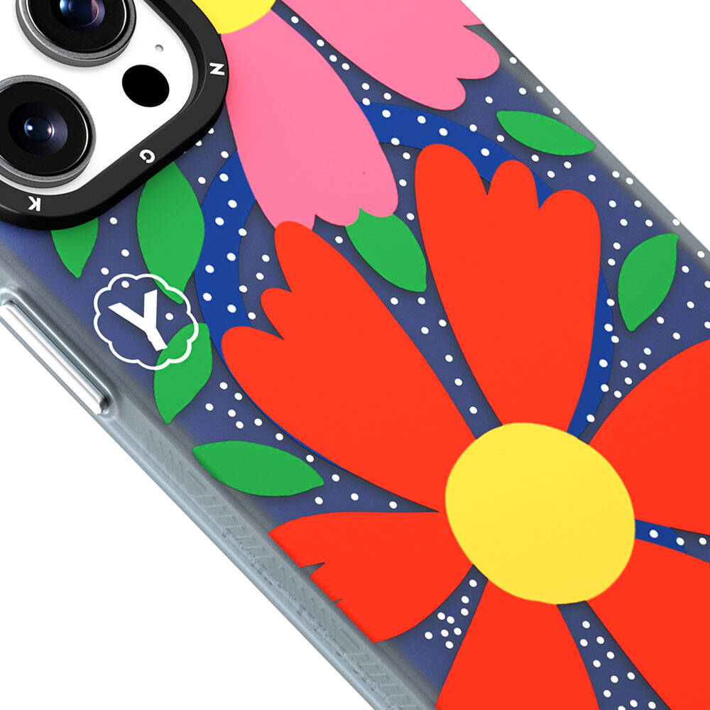 Apple iPhone 15 Pro Kılıf M-safe Şarj Özellikli Sunshine Tasarımlı Youngkit Colorful Serisi Kapak Kırmızı