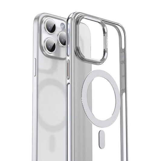 Apple iPhone 15 Pro Kılıf M-safe Şarj Özellikli Wlons Standlı Efsane Kapak Siyah