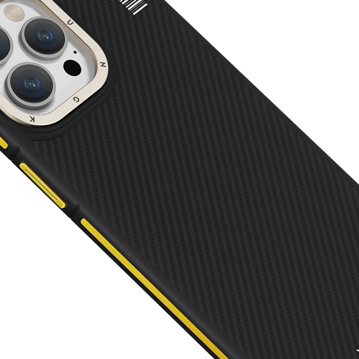 Apple iPhone 15 Pro Kılıf M-safe Şarj Özellikli YoungKit 600D Kevlar Kapak Kırmızı