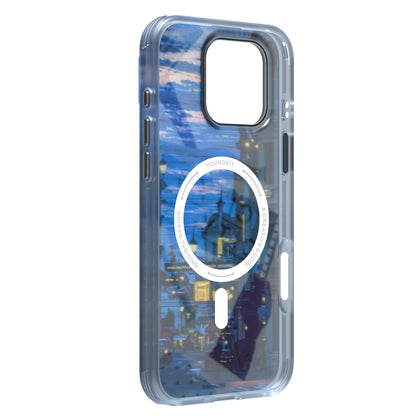 Apple iPhone 15 Pro Kılıf M-safe Şarj Özellikli Youngkit A-City Serisi Kapak Beyaz