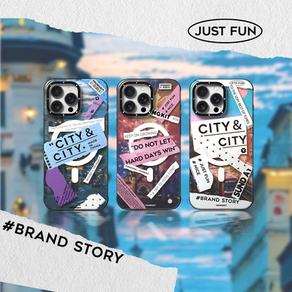 Apple iPhone 15 Pro Kılıf M-safe Şarj Özellikli Youngkit A-City Serisi Kapak Mavi