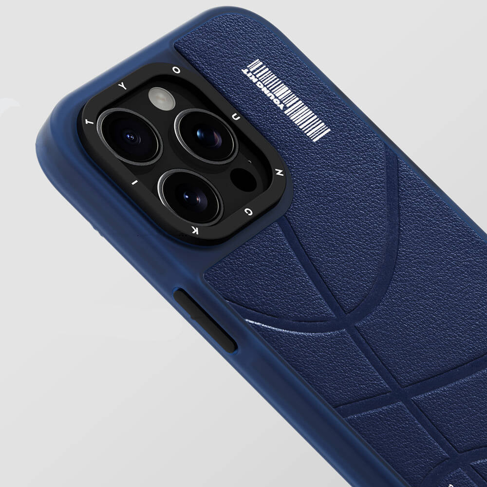 Apple iPhone 15 Pro Kılıf M-safe Şarj Özellikli Youngkit Backboard Serisi Leather Kapak Siyah