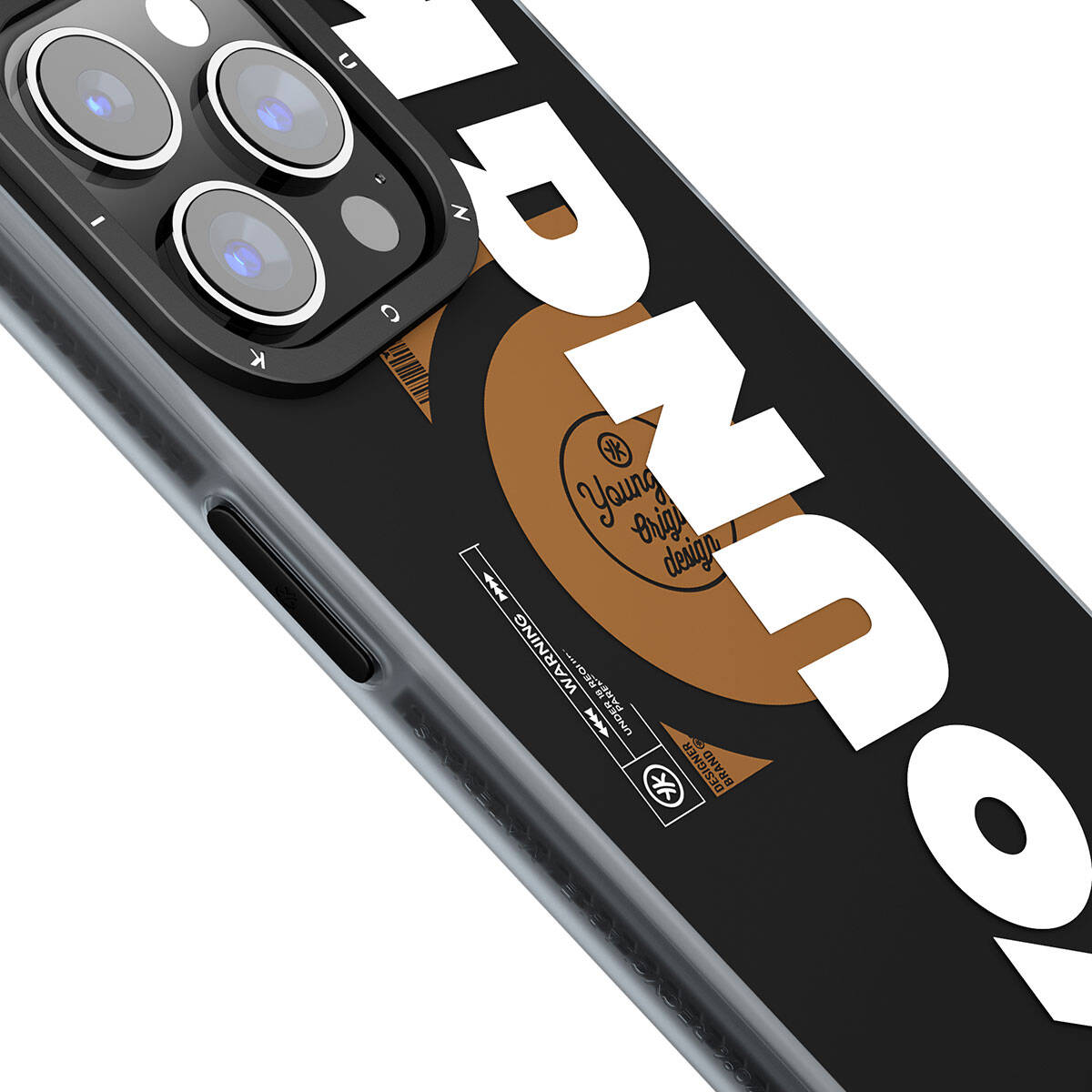 Apple iPhone 15 Pro Kılıf M-safe Şarj Özellikli Youngkit Binfen Serisi Yazı Temalı Kapak Pembe