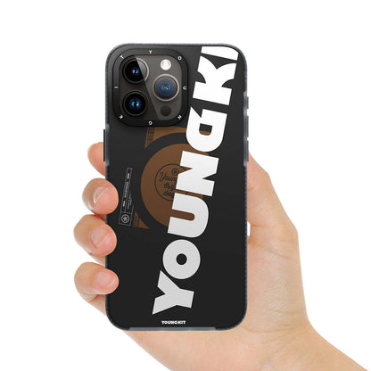 Apple iPhone 15 Pro Kılıf M-safe Şarj Özellikli Youngkit Binfen Serisi Yazı Temalı Kapak Pembe