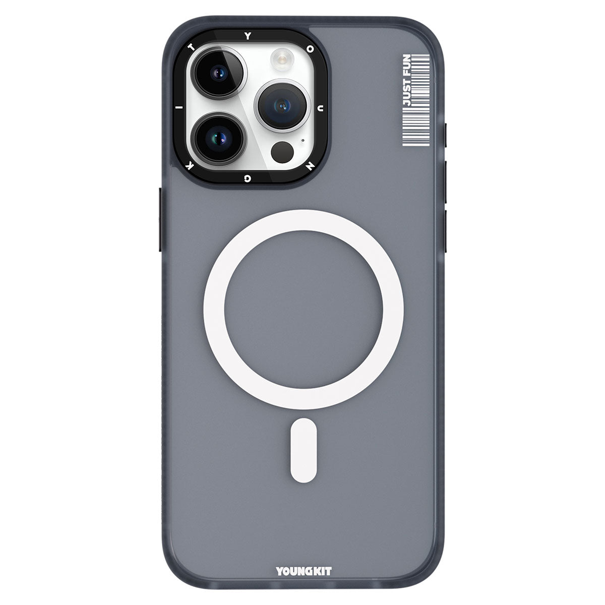 Apple iPhone 15 Pro Kılıf M-safe Şarj Özellikli Youngkit Colored Sand Serisi Kapak Mavi