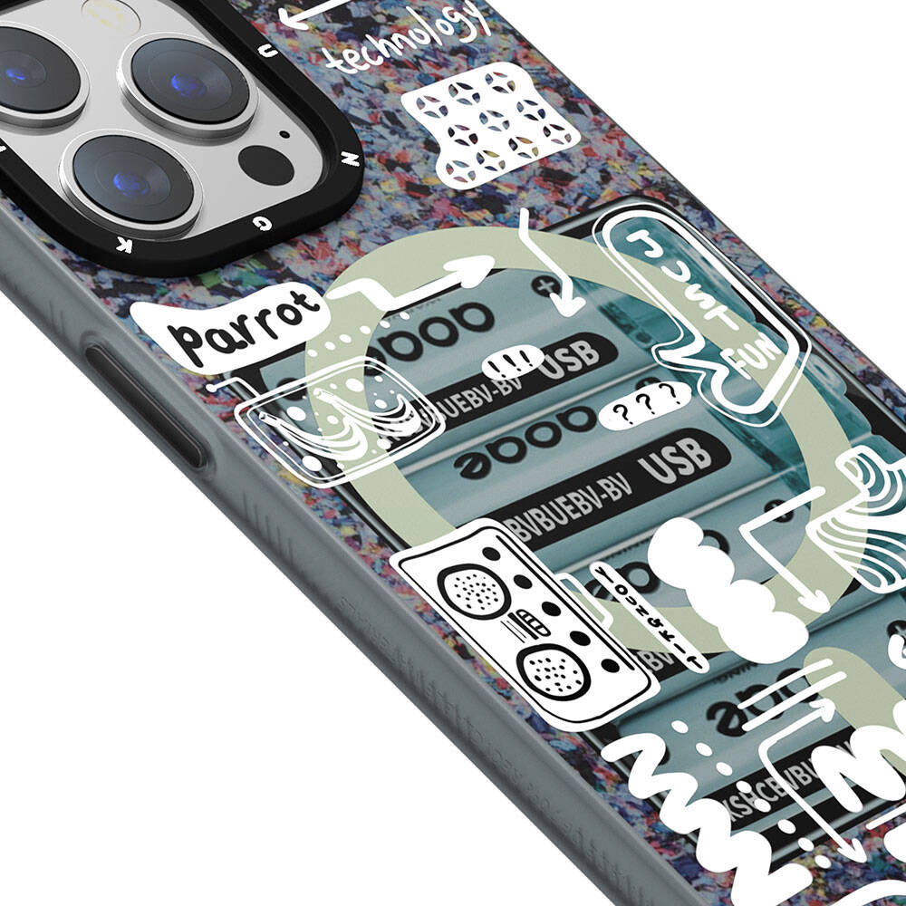 Apple iPhone 15 Pro Kılıf M-safe Şarj Özellikli Youngkit Dark Matter Serisi Kapak Turkuaz