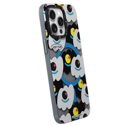 Apple iPhone 15 Pro Kılıf M-safe Şarj Özellikli Youngkit Happy View Serisi Kapak Mavi