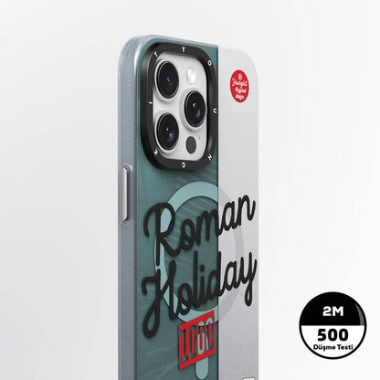 Apple iPhone 15 Pro Kılıf M-safe Şarj Özellikli Youngkit Motorcycle Legend Serisi Kapak Yeşil