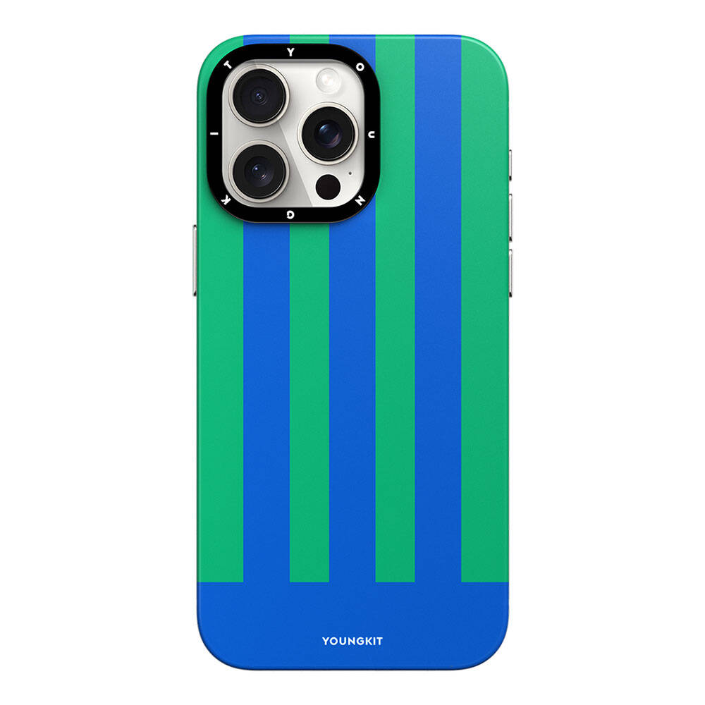 Apple iPhone 15 Pro Kılıf M-safe Şarj Özellikli Youngkit Striped Piano Keys Serisi Kapak Pembe