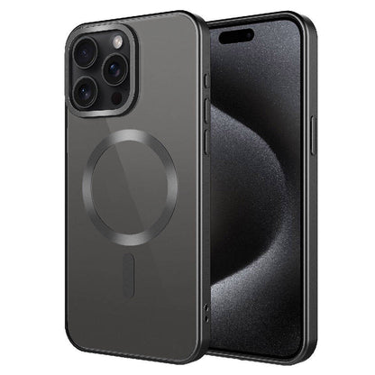 Apple iPhone 15 Pro Kılıf Mat Tasarımlı M-safe Wireless Şarj Özellikli Zore Mat Setro Kapak