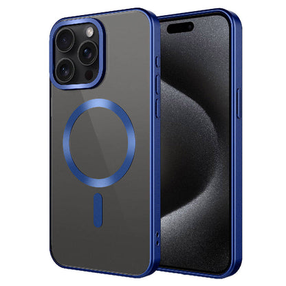 Apple iPhone 15 Pro Kılıf Mat Tasarımlı M-safe Wireless Şarj Özellikli Zore Mat Setro Kapak