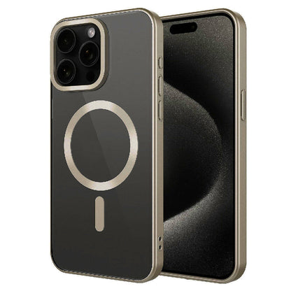 Apple iPhone 15 Pro Kılıf Mat Tasarımlı M-safe Wireless Şarj Özellikli Zore Mat Setro Kapak