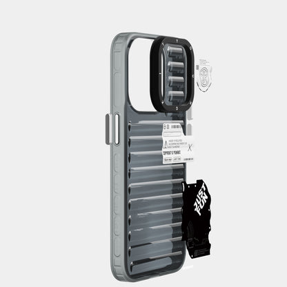 Apple iPhone 15 Pro Kılıf Şeffaf Renkli Tasarım YoungKit Fluorite Serisi Kapak Siyah