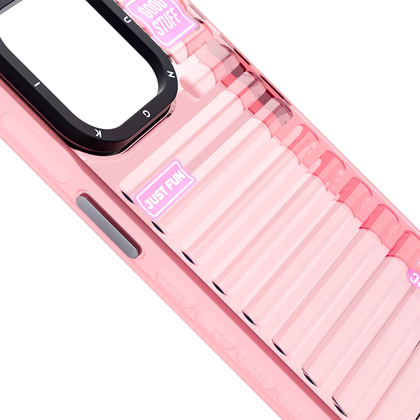 Apple iPhone 15 Pro Kılıf Şeffaf Renkli Tasarım YoungKit Fluorite Serisi Kapak Yeşil