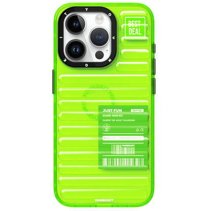 Apple iPhone 15 Pro Kılıf Şeffaf Renkli Tasarım YoungKit Fluorite Serisi Kapak Yeşil