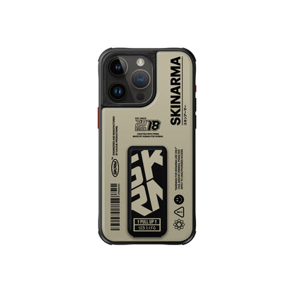 Apple iPhone 15 Pro Kılıf SkinArma Desenli Airbag Tasarımlı Standlı Spunk Kapak Koyu Yeşil