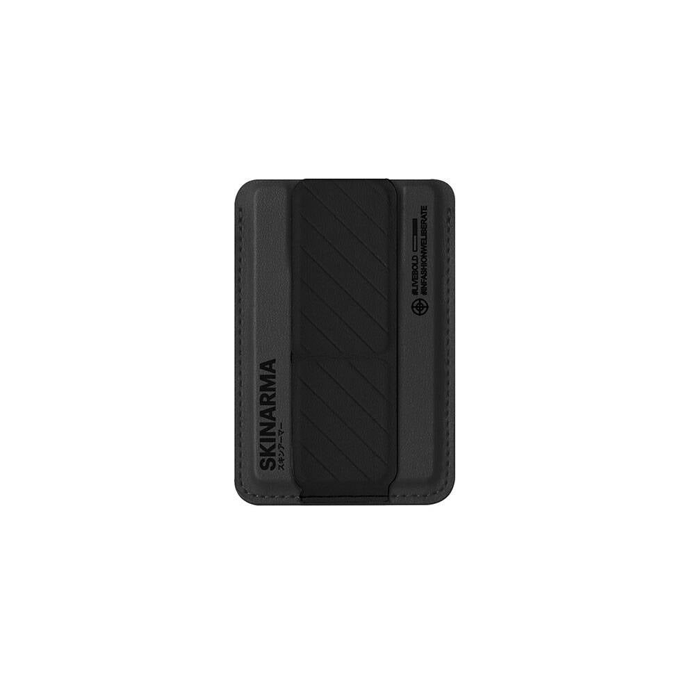 Apple iPhone 15 Pro Kılıf SkinArma Şeffaf M-safe Şarj Özellikli Kado Kartlıklı Saido Kapak Mavi