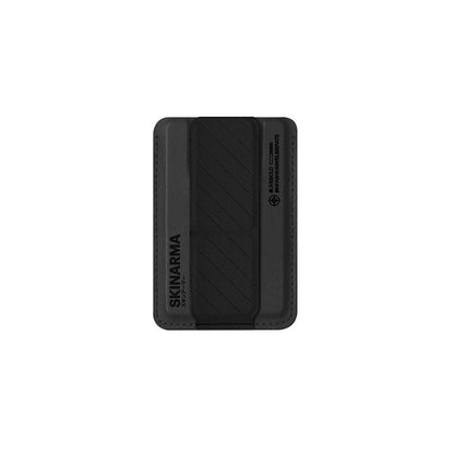 Apple iPhone 15 Pro Kılıf SkinArma Şeffaf M-safe Şarj Özellikli Kado Kartlıklı Saido Kapak Siyah