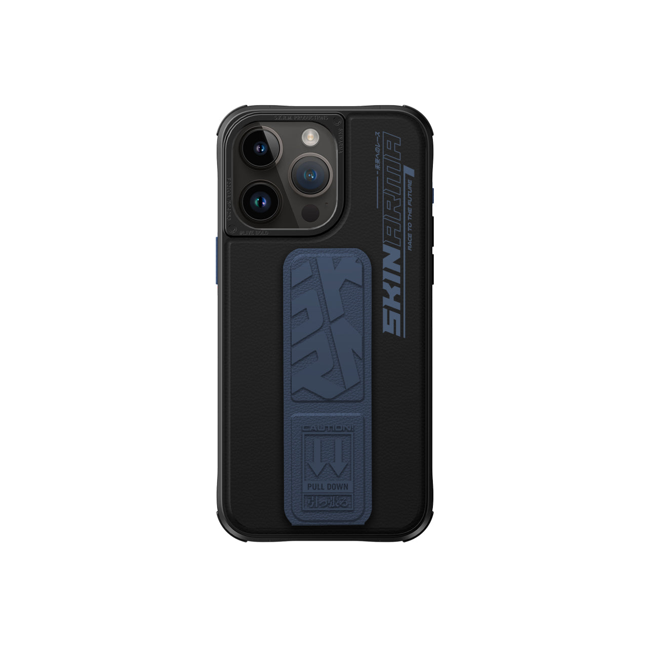 Apple iPhone 15 Pro Kılıf SkinArma Standlı Deri Görünümlü Slate Kapak Gri