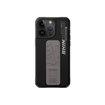 Apple iPhone 15 Pro Kılıf SkinArma Standlı Deri Görünümlü Slate Kapak Gri