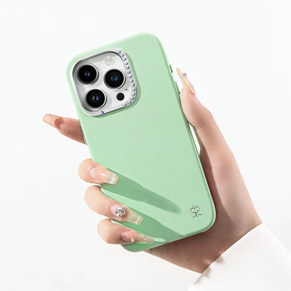 Apple iPhone 15 Pro Kılıf Suni Deri Tasarımlı Pynana Starry Serisi Kapak Lila