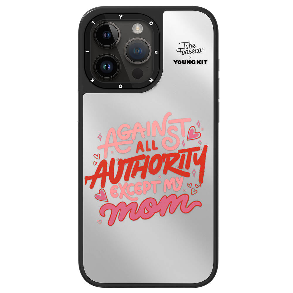 Apple iPhone 15 Pro Kılıf Tobias Fonseca Tasarımlı Youngkit Mirror Kapak Pembe