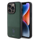 Apple iPhone 15 Pro Kılıf U.S. Polo Assn. Orjinal Lisanslı Suni Deri Arka Yüzey Baskı Logolu Örgü Desenli Kapak Yeşil
