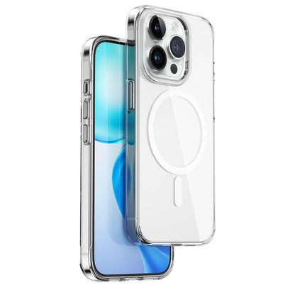 Apple iPhone 15 Pro Kılıf Wiwu BC-022 M-safe Şarj Özellikli Şeffaf Transparan Kapak Renksiz