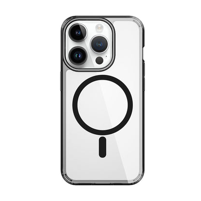 Apple iPhone 15 Pro Kılıf Wiwu MCC-101 Magnetic Crystal Sert PC Kapak Renksiz