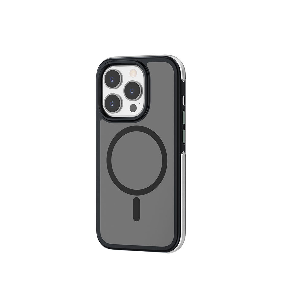 Apple iPhone 15 Pro Kılıf Wiwu ZKK-012 M-safe Şarj Özellikli Air Cushion Kapak Mavi