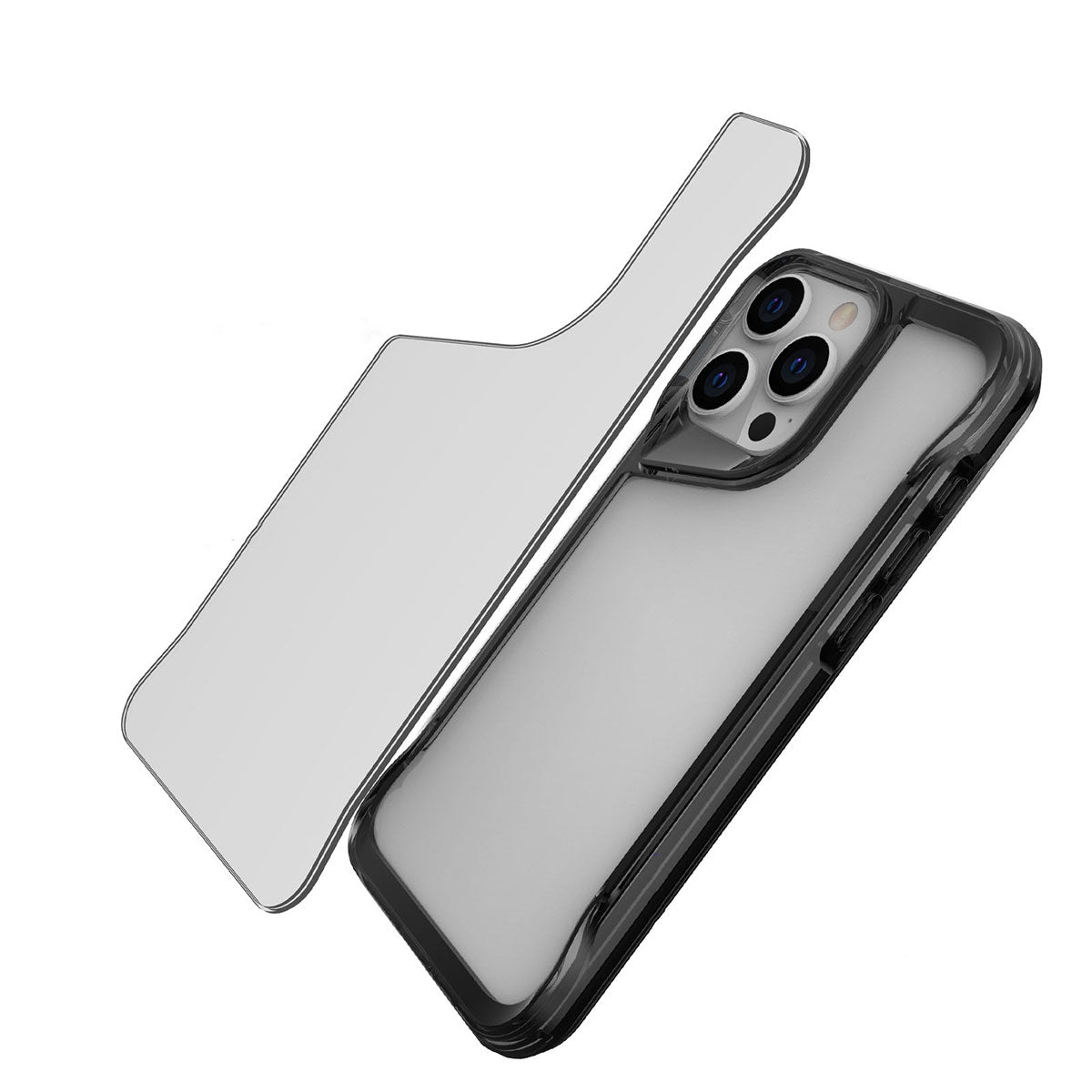 Apple iPhone 15 Pro Kılıf Zore T-Max Kapak Koyu Gri