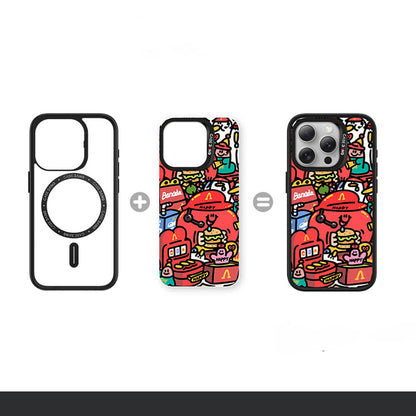 Apple iPhone 15 Pro M-safe Şarj Özellikli Casebang Ahhey Serisi Arka Panel Pembe