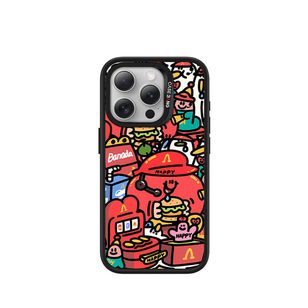 Apple iPhone 15 Pro M-safe Şarj Özellikli Casebang Ahhey Serisi Arka Panel Pembe