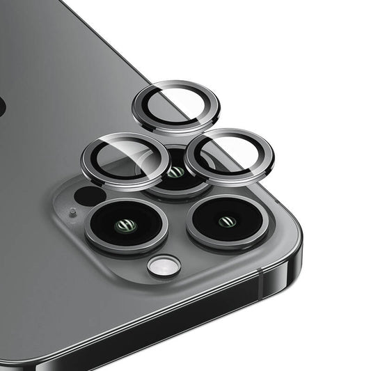 Apple iPhone 15 Pro Max Benks DR Safir Kamera Lens Koruyucu Gri