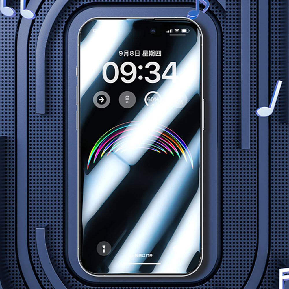 Apple iPhone 15 Pro Max Benks Anti-Dust Toz Önleyici Özellikli Gaming Ekran Koruyucu Siyah