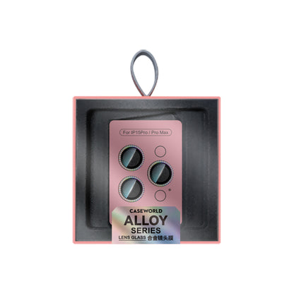 Apple iPhone 15 Pro Max CaseWorld Alloy Sparkling Diamond Serisi Taşlı Lens Koruyucu Colorful