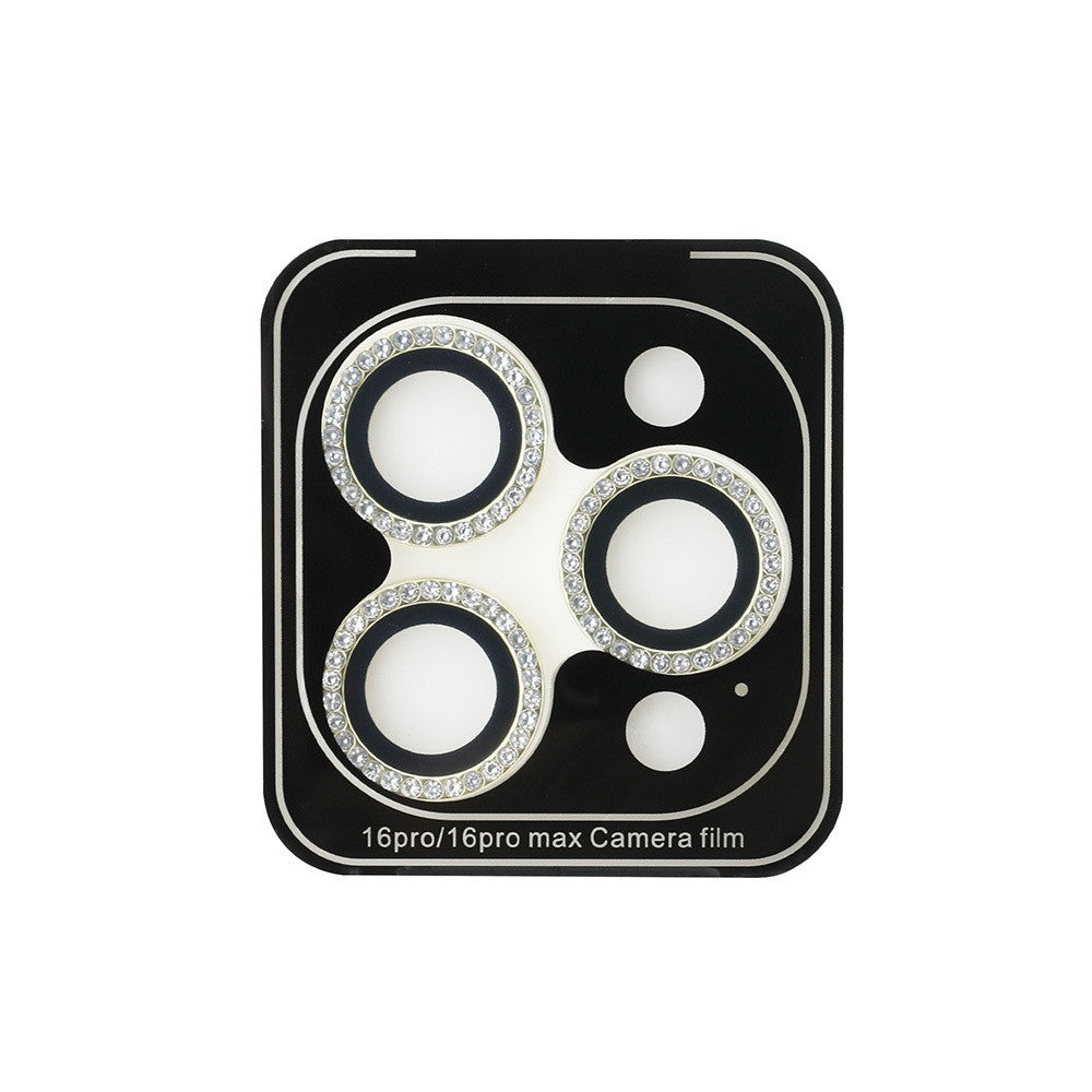 Apple iPhone 15 Pro Max Guess Orjinal Lisanslı Rhinestone Taşlı Lens Koruyucu