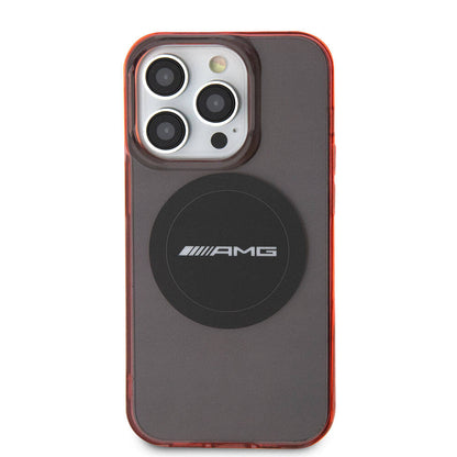 Apple iPhone 15 Pro Max Kılıf AMG Orjinal Lisanslı M-safe Şarj Özellikli Transparan Timeless Kapak Siyah