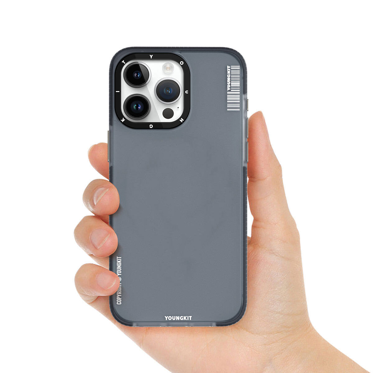 Apple iPhone 15 Pro Max Kılıf Buzlu Mat Tasarım Youngkit Colored Sand Serisi Kapak Pembe