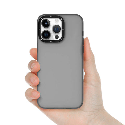 Apple iPhone 15 Pro Max Kılıf Buzlu Mat Tasarım Youngkit Hidden Sand Serisi Kapak Beyaz